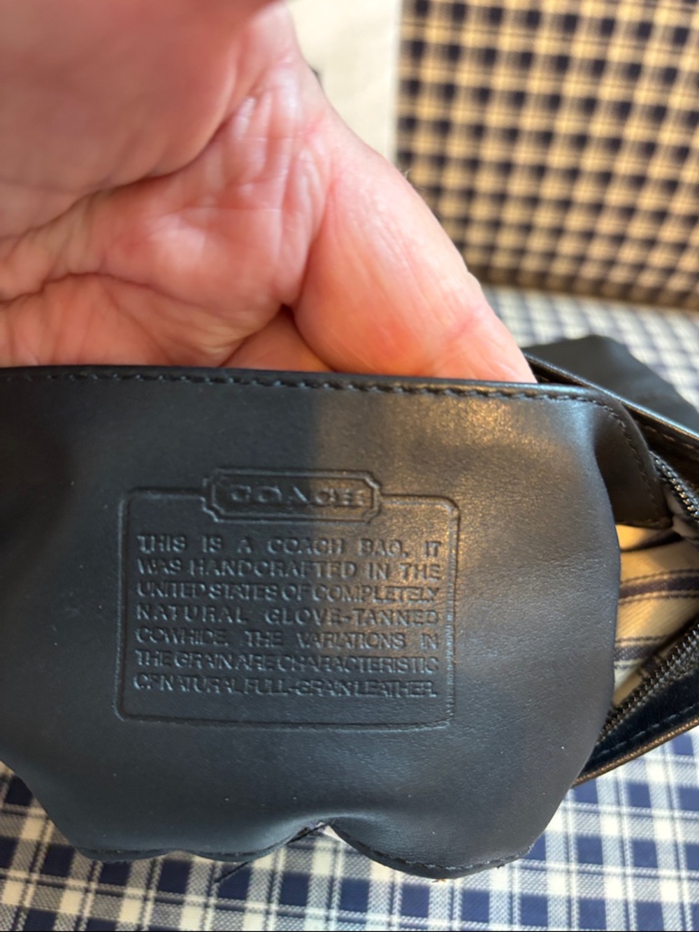 COACH vintage Men’s Black Leather pouch - Picture 6 of 10